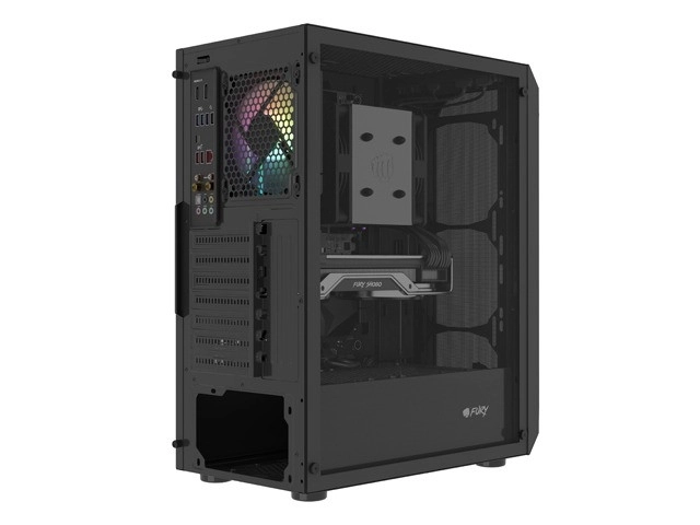 Počítačová skriňa Fury Shobo SH4 RGB s oknom čierna