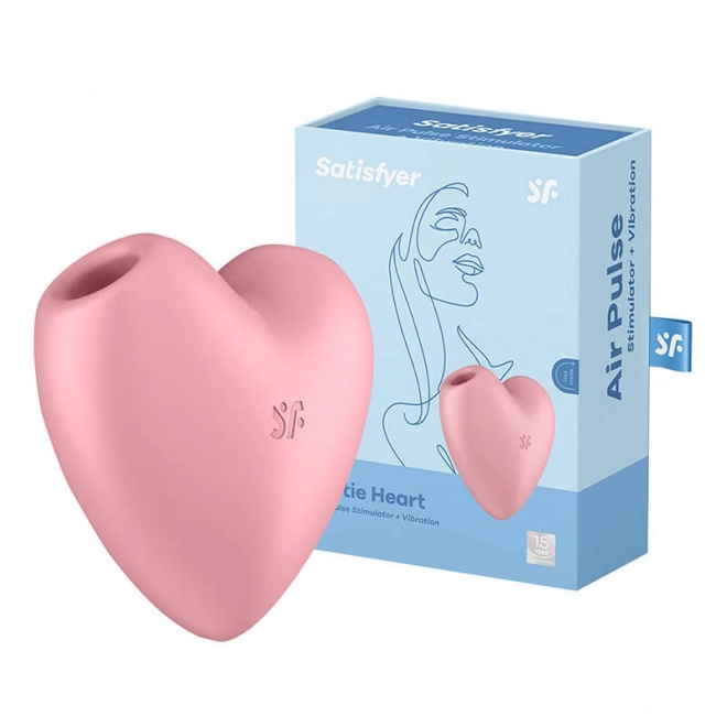 Masážny prístroj na klitoris Cutie Heart červený Satisfyer