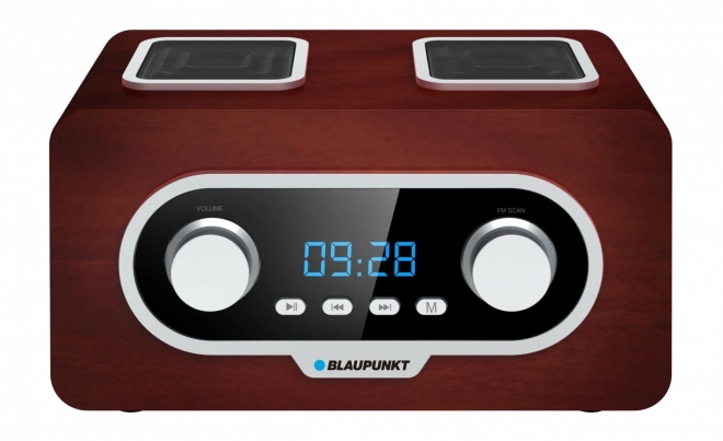 Prenosné rádio FM PLL s SD/USB/AUX, batériou a hodinami