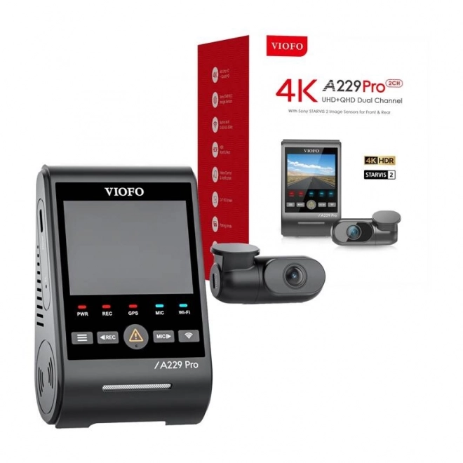 Videorekordér Viofo s 4K a 2K kamerami