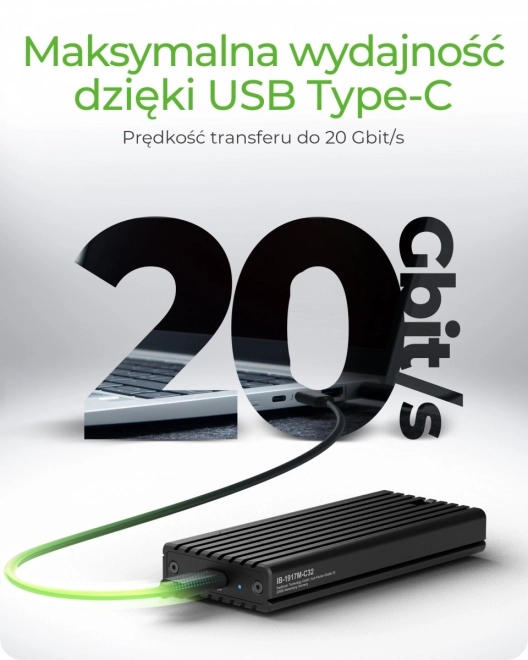 Kryt na disk SSD s USB 3.2 Gen 2x2