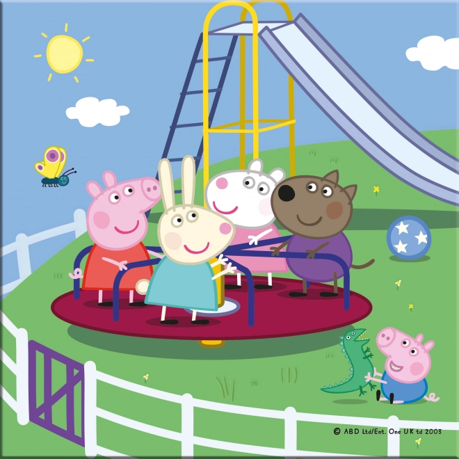 Puzzle Peppa Pig: Prázdninové dobrodružstvo 3x55 dielikov