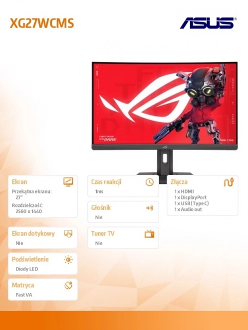 Monitor 27 palcov ROG FHD 280Hz HDMI