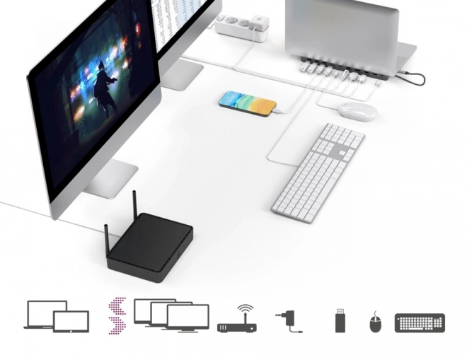 Multifunkčná USB-C dokovacia stanica s 10 portami