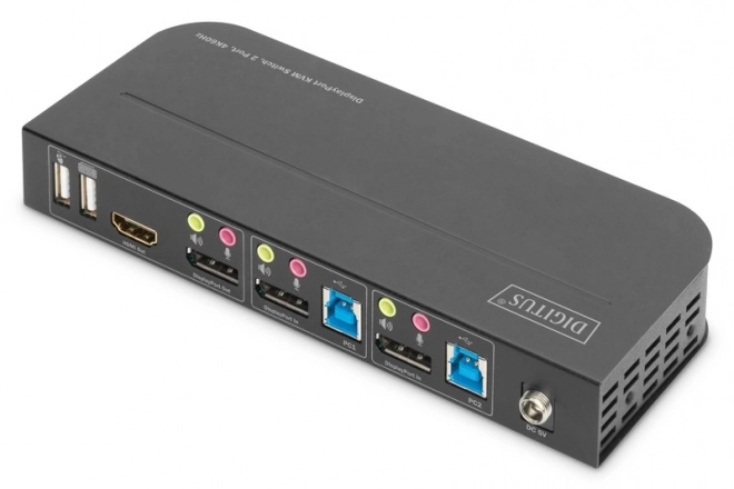 KVM prepínač 2 porty DisplayPort na HDMI 4K