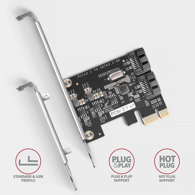 pci-express karta 2x SATA porty s rýchlosťou 6Gb/s