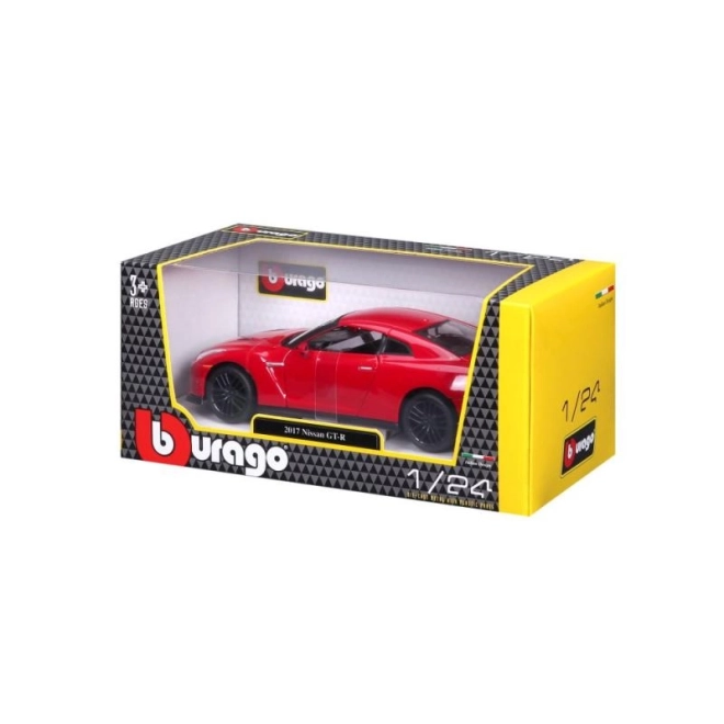 Bburago 1:24 Nissan GT-R Metallic 18-21082 – Červená