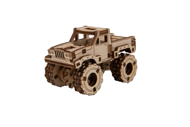 Drevené 3D Puzzle - Monster Truck Model