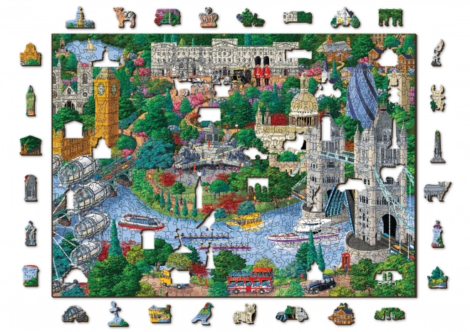 Drevené puzzle - Pamiatky Londýna, 750 dielikov