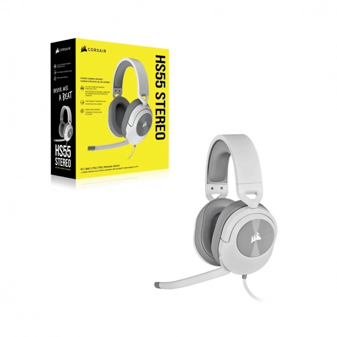 Herné slúchadlá HS55 Stereo biele