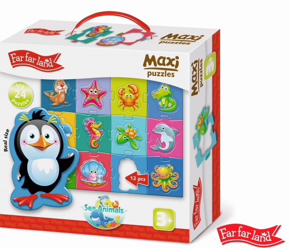 Far Far Land maxi puzzle Morské zvieratká 24 dielikov