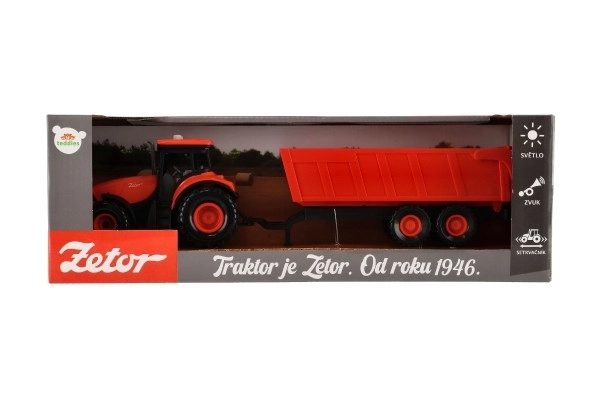 Traktor Zetor s prívesom so svetlom a zvukom