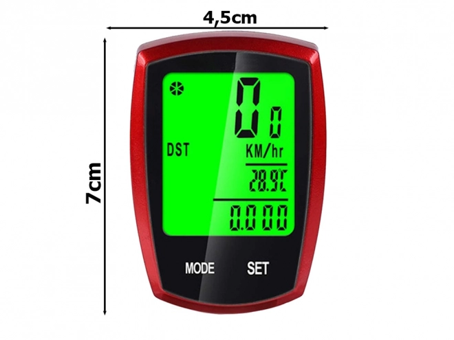 Bezdrôtový cyklistický tachometer LCD