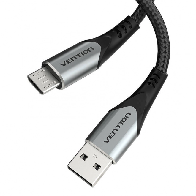 Šedý USB kábel 2.0 A na Micro USB Vention COAHD 0,5 m