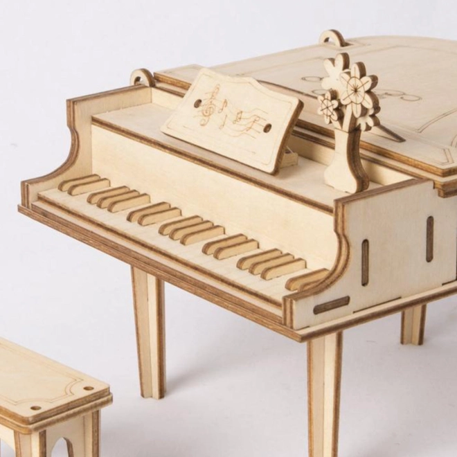 RoboTime drevené 3D puzzle Veľké piano