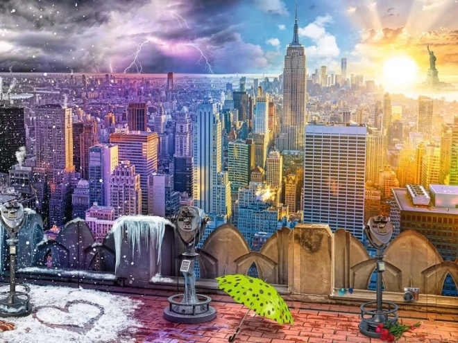 Ravensburger puzzle 1500 dielikov - New York v lete a zime