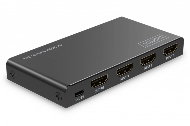 Priechodný HDMI prepínač 4K s diaľkovým ovládačom