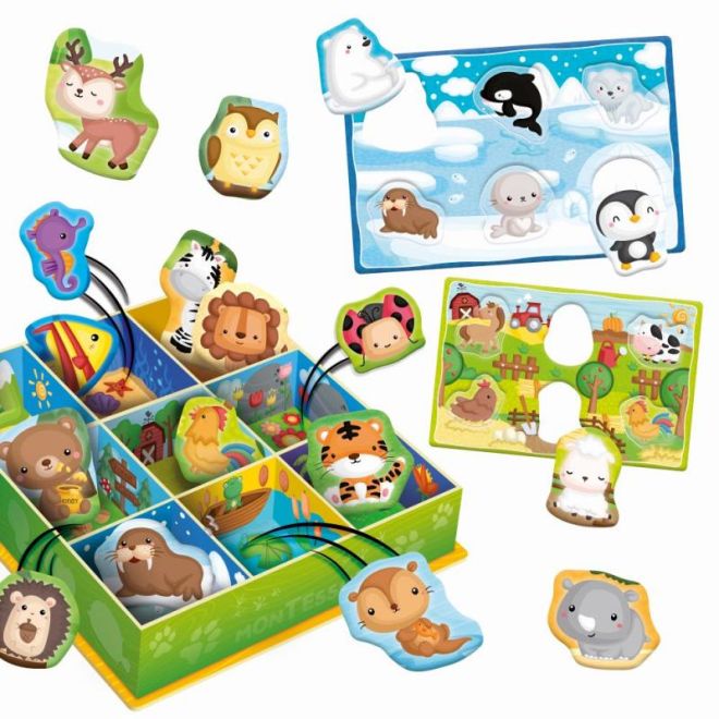 Montessori baby box - zvieratká