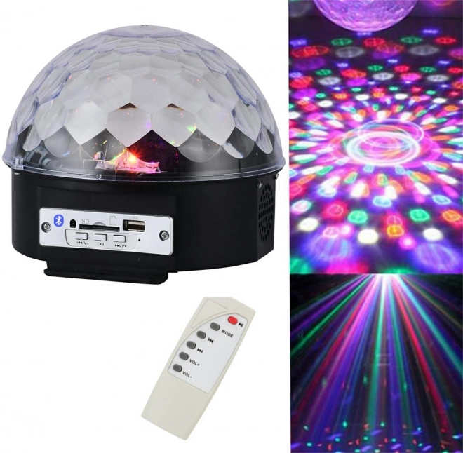 Disco LED projekčná lampa s MP3 prehrávačom a diaľkovým ovládačom