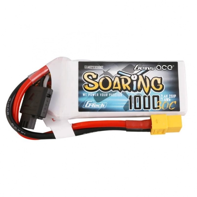 Batéria Gens Ace Soaring 1000mAh 7,4V 30C 2S1P XT60
