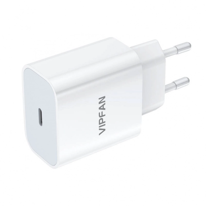 Nabíjačka do siete Vipfan 20W USB-C QC 3.0 biela