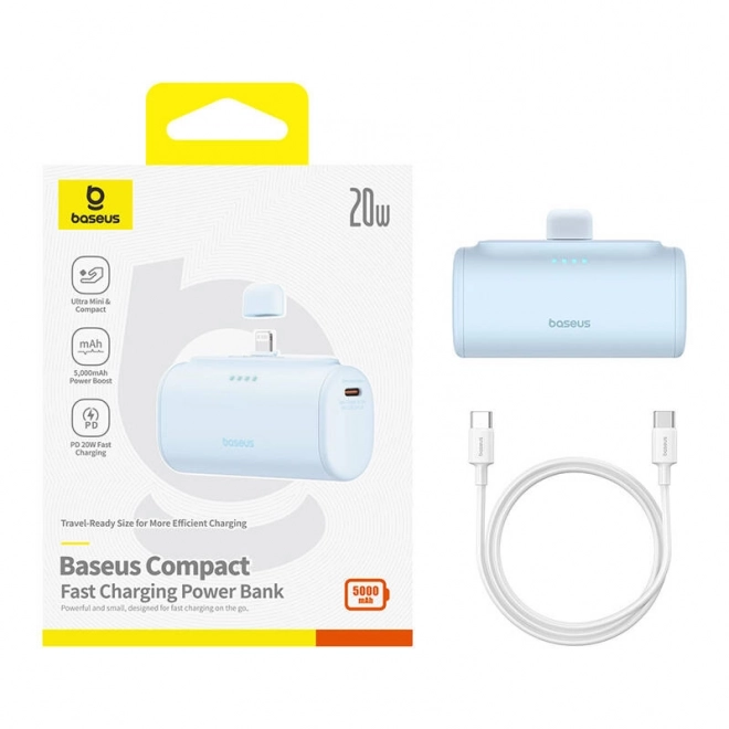 Kompaktná powerbanka Baseus 5000mAh 20W modrá