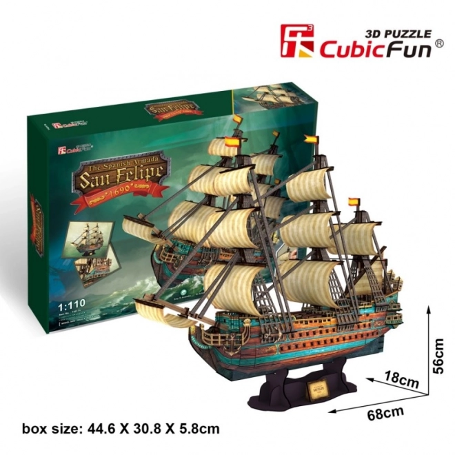 Puzzle 3D Žagľovec San Felipe