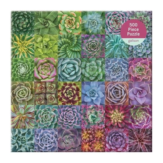 Pestrofarebné puzzle sukulentov 500 dielikov