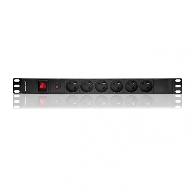 Listva zasilania pre RACK 19 palcov 1U 6 SCHUKO 2m