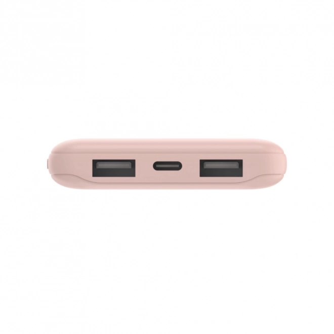 Powerbanka 10 000mAh USB A i C 15W ružové zlato