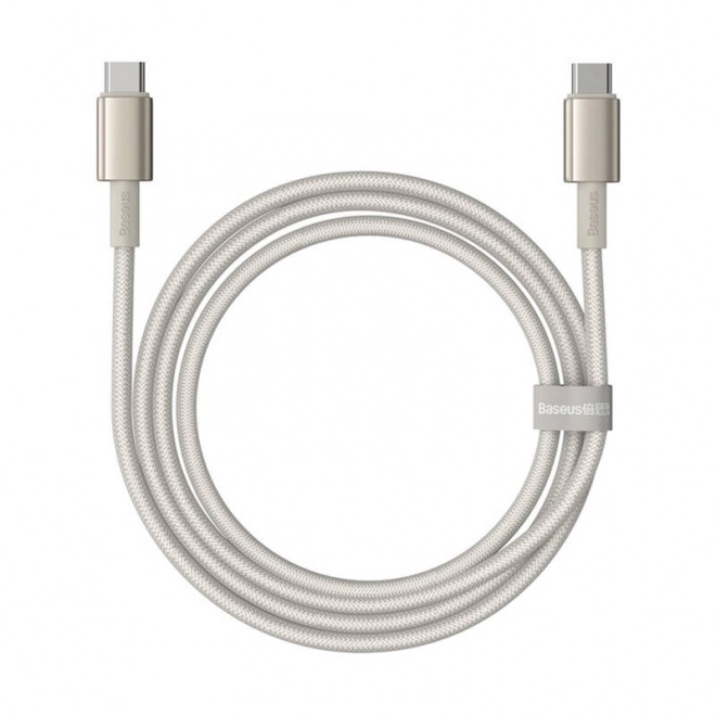 Kábel Baseus Tungsten Gold USB-C na USB-C, 100W, 1m