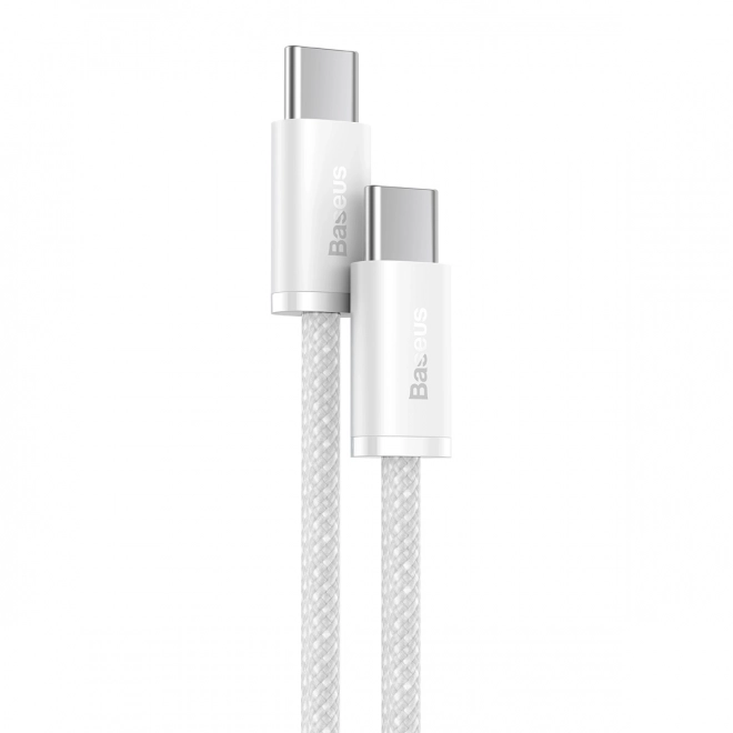 Baseus USB-C kábel na USB-C, 100 W, biely