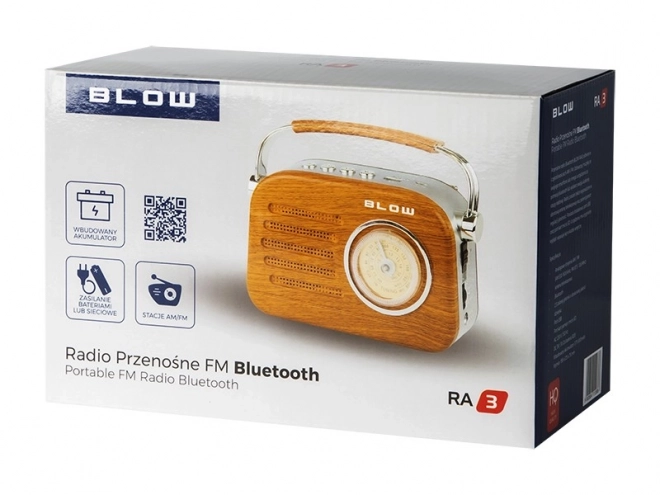Kompaktné Prenosné Retro Rádio AM/FM BLOW RA3