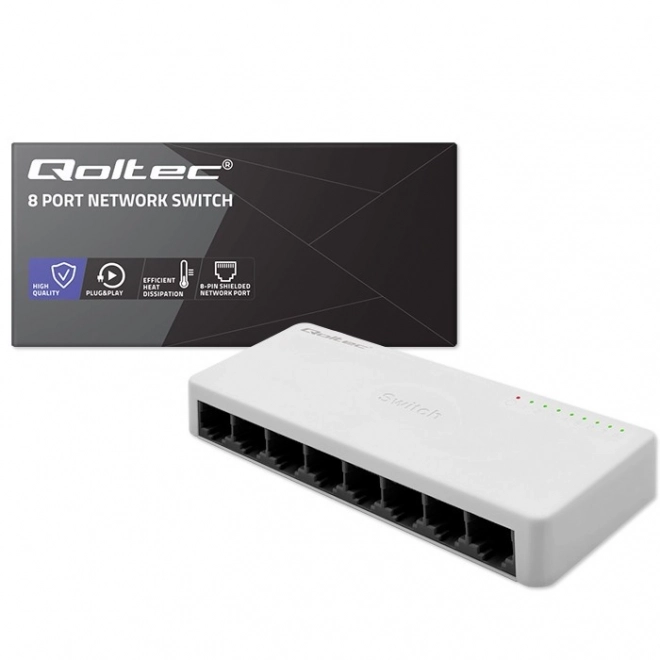 Sieťový prepínač s 8 portami RJ45