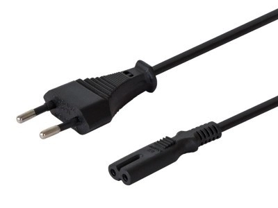 Plochý napájací kábel SAVIO, 2 pin, 1,8 m
