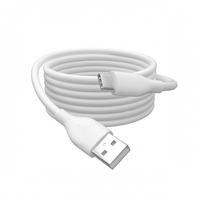 Siliónový nabíjací kábel USB-A - USB-C 0,5m biely