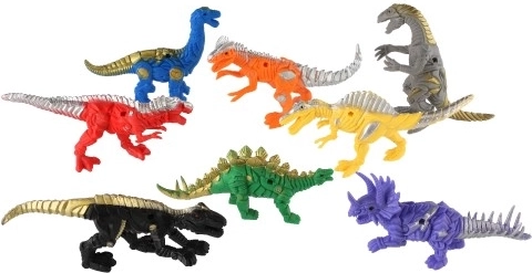 Farebná sada 8 dinosaurov pre nápaditú hru
