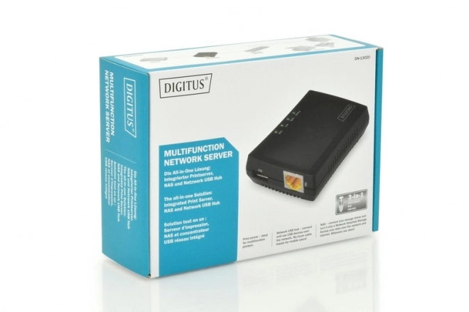 Všestranný sieťový server USB 2.0 a LAN