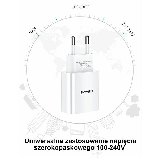Sieťová nabíjačka USB T18 od USAMS