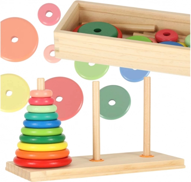 Drevená veža Hanoj – farebný sorter s boxom