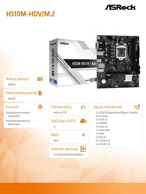 Základná doska ASRock H510M-HDV/M.2 SE