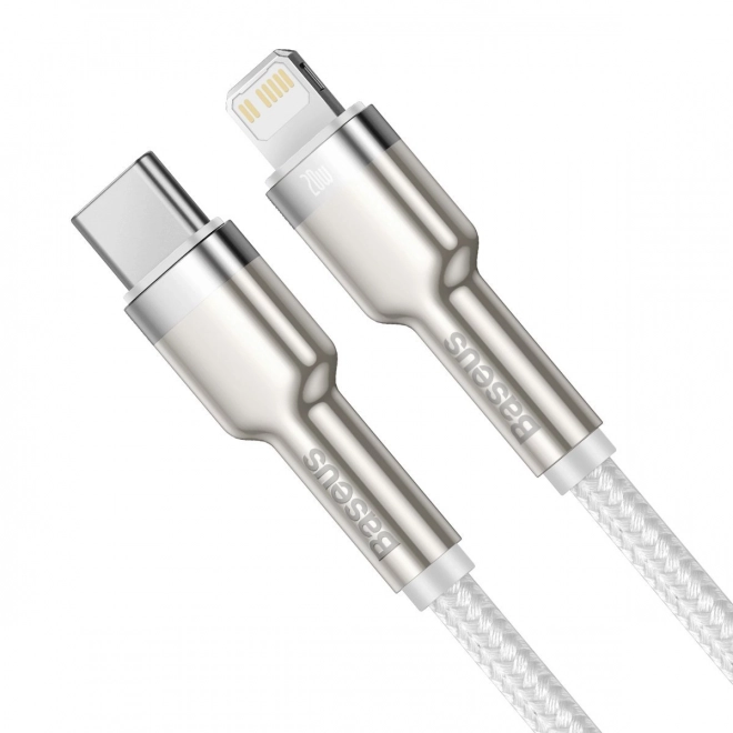 Baseus Cafule USB-C na Lightning Nabíjací Kábel 1m Biela