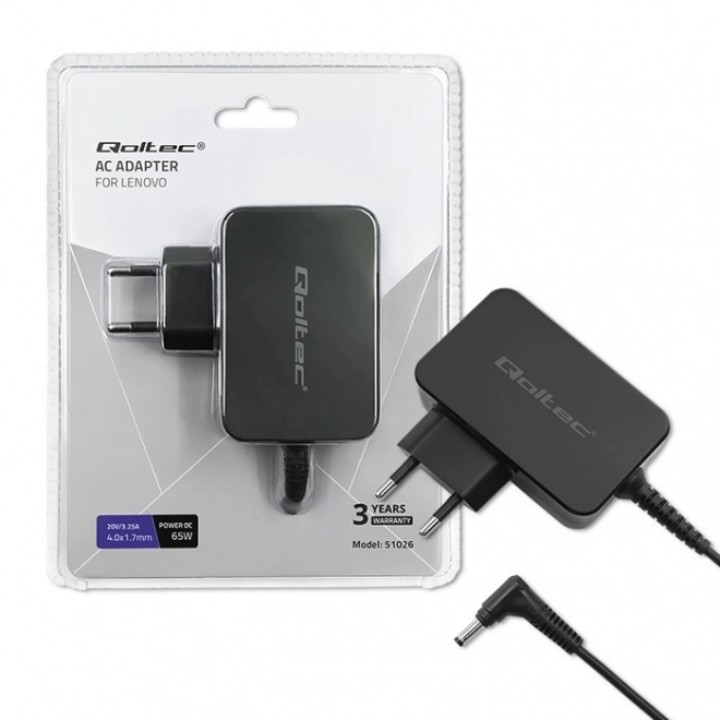 Napájací adaptér Qoltec pre Lenovo 65W 20V 3.25A