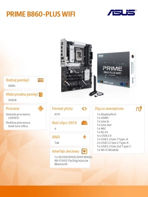 Základná doska ASUS Prime B860-PLUS WIFI