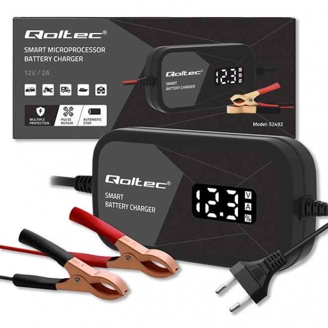Inteligentná mikroprocesorová nabíjačka 12V, 2A s LCD displejom
