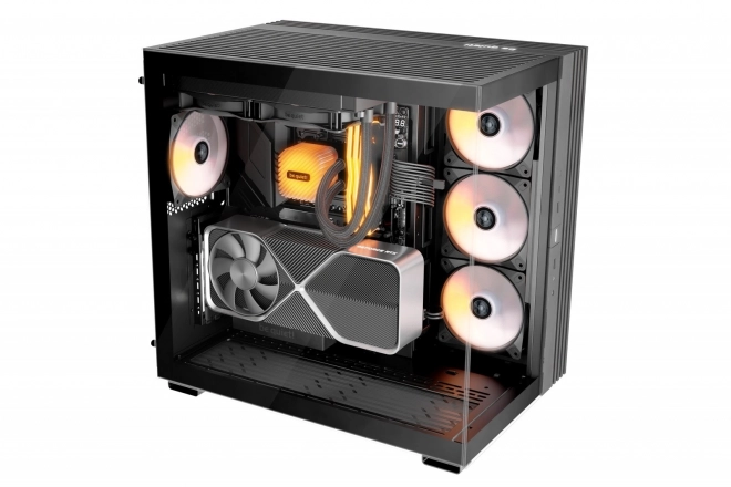 Čierna počítačová skriňa Light Base 600 DX