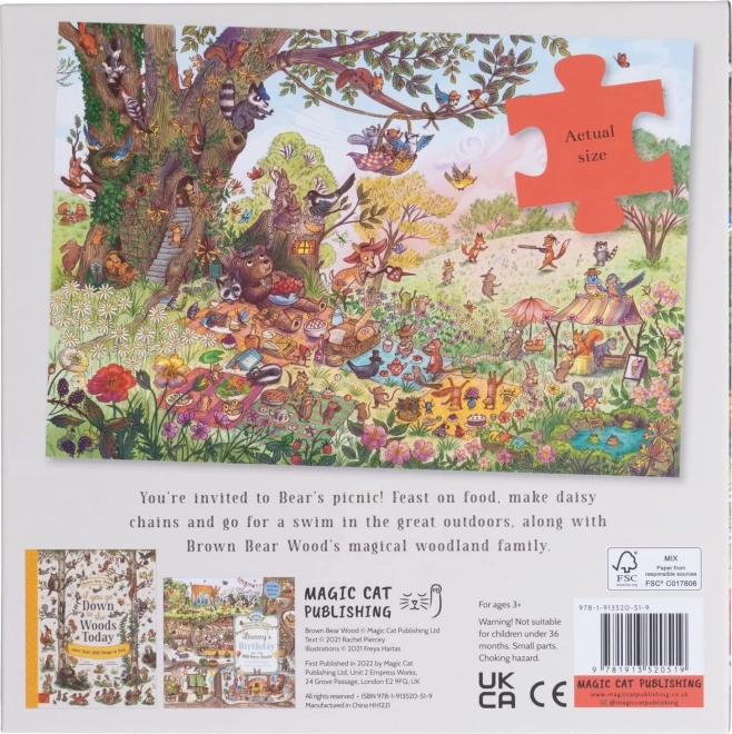 Galison Puzzle Medvedí pikniková skladačka