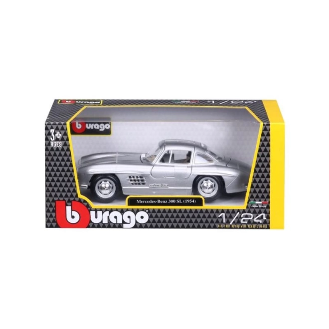 Bburago 1:24 Mercedes Benz 300SL strieborný 18-22023