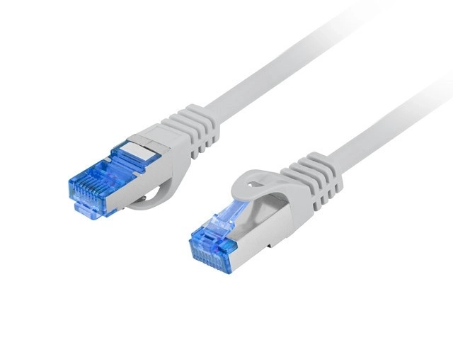 Patchcord kat.6a S/FTP LSZH CCA 0.25m sivý