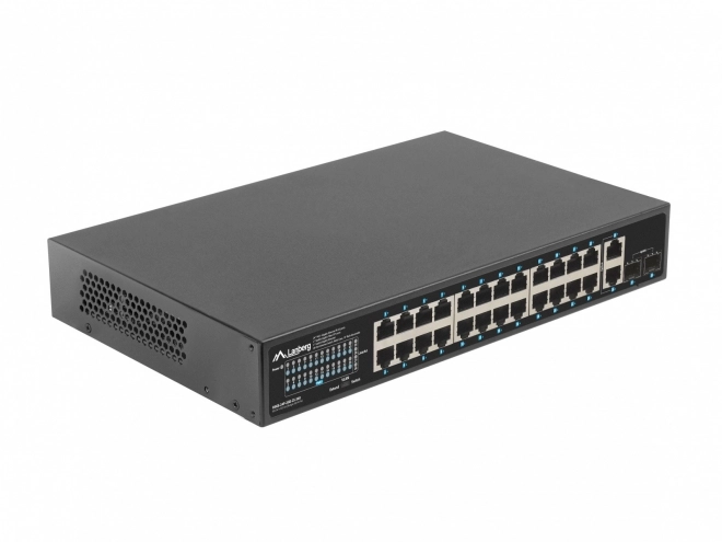 Lanberg gigabitový PoE+ switch s 24 portami a ochranou proti prepätiu